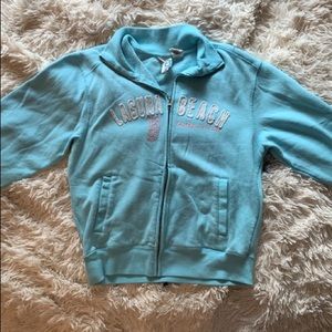 laguna beach blue zip up sweatshirt vsco